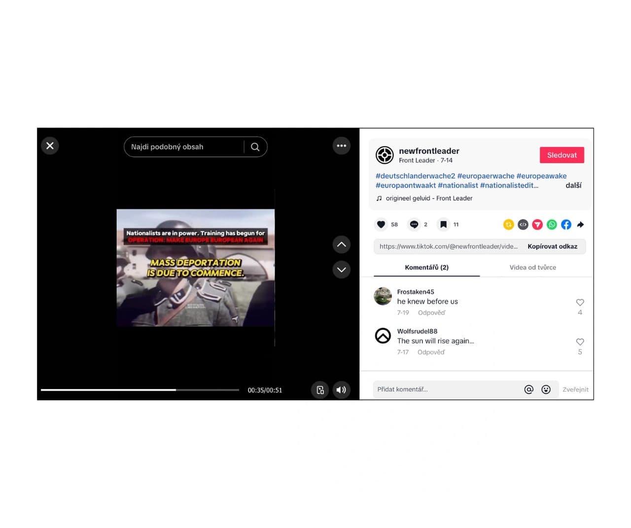 Sreenshot z 19 srpna 2025