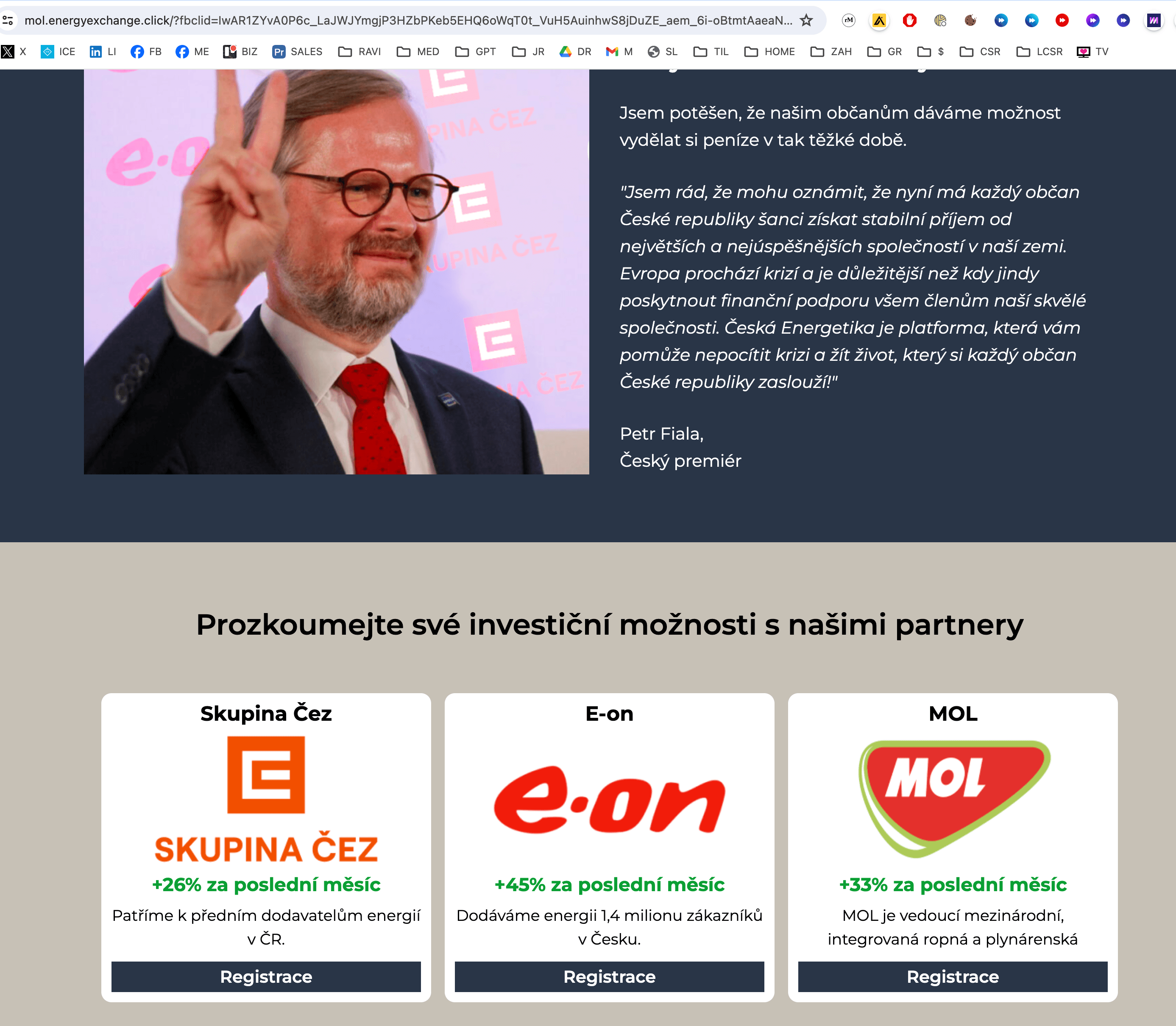 Příklad podvodné reklamy zneužívající jména známých značek